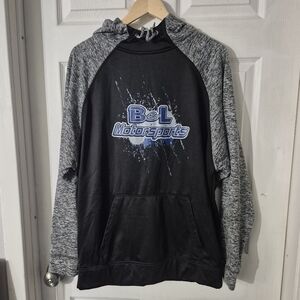 Men's B&L Motor Sports Hoodie Sweatshirt Sz XL